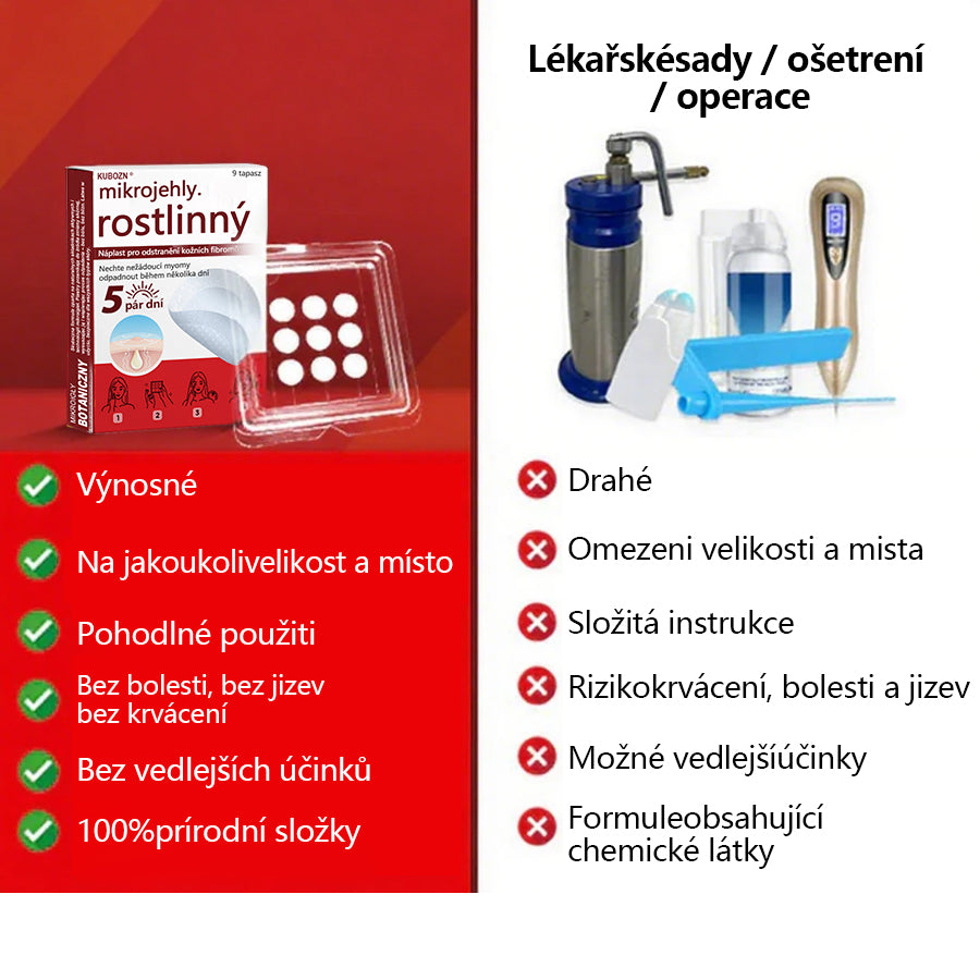 🔥🔥🔥KUBOZN® Mikroneedle Botanické náplasti na odstranění kožních výrůstků | Vyrobeno v České republice