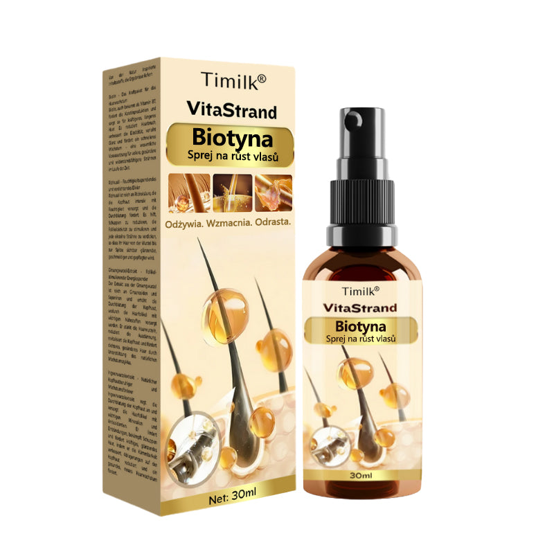 Timilk® VitaStrand Biotin Hair Growth Spray✅ Husté, lesklé vlasy za pouhých několik týdnů