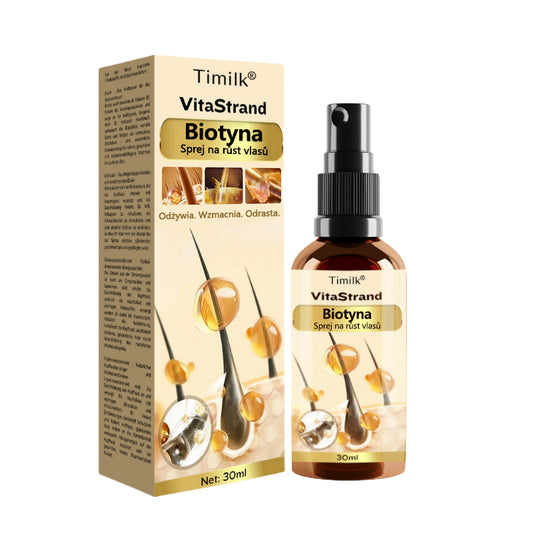 Timilk® VitaStrand Biotin Hair Growth Spray✅ Husté, lesklé vlasy za pouhých několik týdnů
