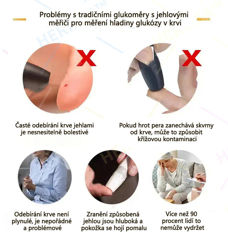 【OFFICIÁLNÍ OBCHOD】HERMSA Vysoce přesný multifunkční neinvazivní zdravotnický přístroj (pro monitorování hladiny cukru v krvi, kyslíku v krvi a krevního tlaku) [99,9% přesnost].🌿🌿🌿