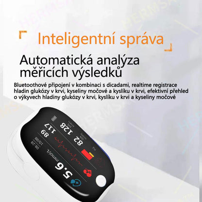 【OFFICIÁLNÍ OBCHOD】HERMSA Vysoce přesný multifunkční neinvazivní zdravotnický přístroj (pro monitorování hladiny cukru v krvi, kyslíku v krvi a krevního tlaku) [99,9% přesnost].🌿🌿🌿