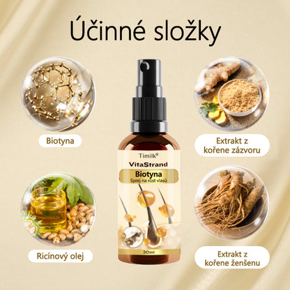 Timilk® VitaStrand Biotin Hair Growth Spray✅ Husté, lesklé vlasy za pouhých několik týdnů